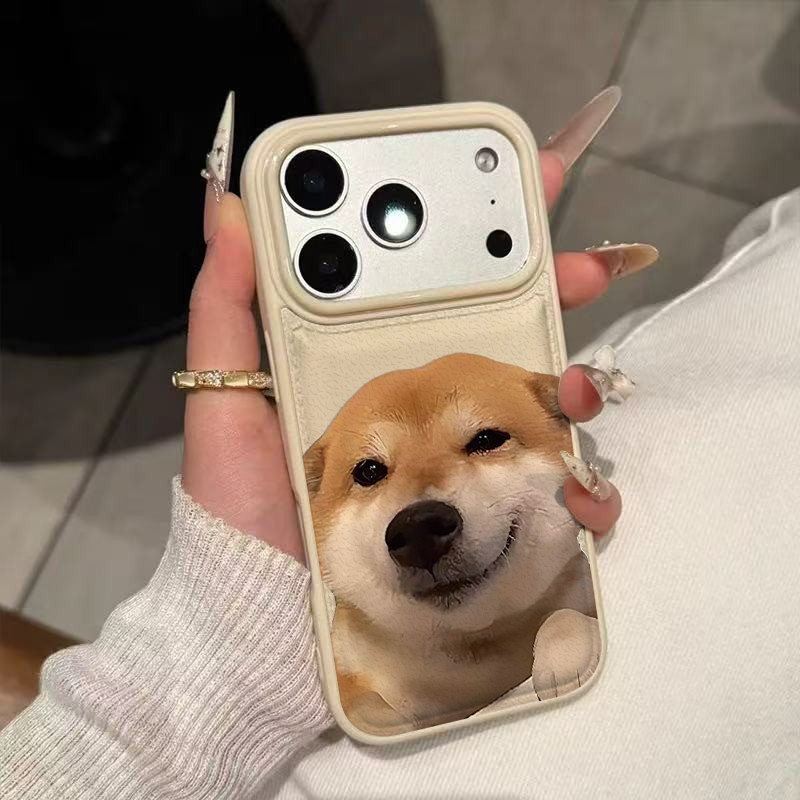 Ốp lưng da PU chó Shiba Inu dễ thương chống sốc, thiết kế độc đáo Cấp iPhone 17/16/15/14/13/12/11/X/XS Max