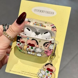Ốp bảo vệ Air Pods Pro 3 Vỏ bảo vệ Phim hoạt hình Crayon Shin-Chan Pro2 Thế hệ thứ 4 thế hệ thứ 3 Pro Vỏ tai nghe toàn diện chống sốc