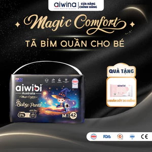 Tã/Bỉm Quần Siêu Cao Cấp Aiwibi Magic Comfort Cho Bé Siêu Thấm Hút, Chống Tràn Gói Lớn M/L/XL/XXL/XXXL