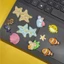 Set charm sao biển lấp lánh phong cách đại dương pastel dễ thương gắn dép trang trí cá vỏ sò thuyền bánh lái resin