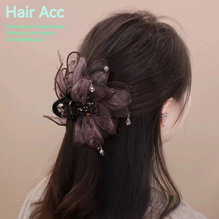 Mới Gạc Hoa Lông Vũ Lấy Kẹp Siêu Cổ Tích Thời Trang Đầu Lưng Cá Mập Kẹp Ánh Sáng Sang Trọng Tất Cả Trận Đấu Kẹp Tóc Phụ Kiện Tóc