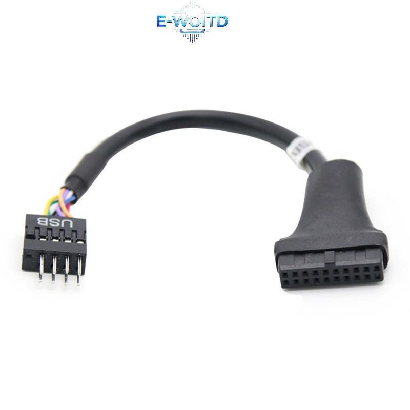 E-WOITD USB 3.0 20-Pin Nam Sang USB 2.0 9 Chân Bo Mạch Chủ Đầu Nữ Adapter Cáp E-WOITD