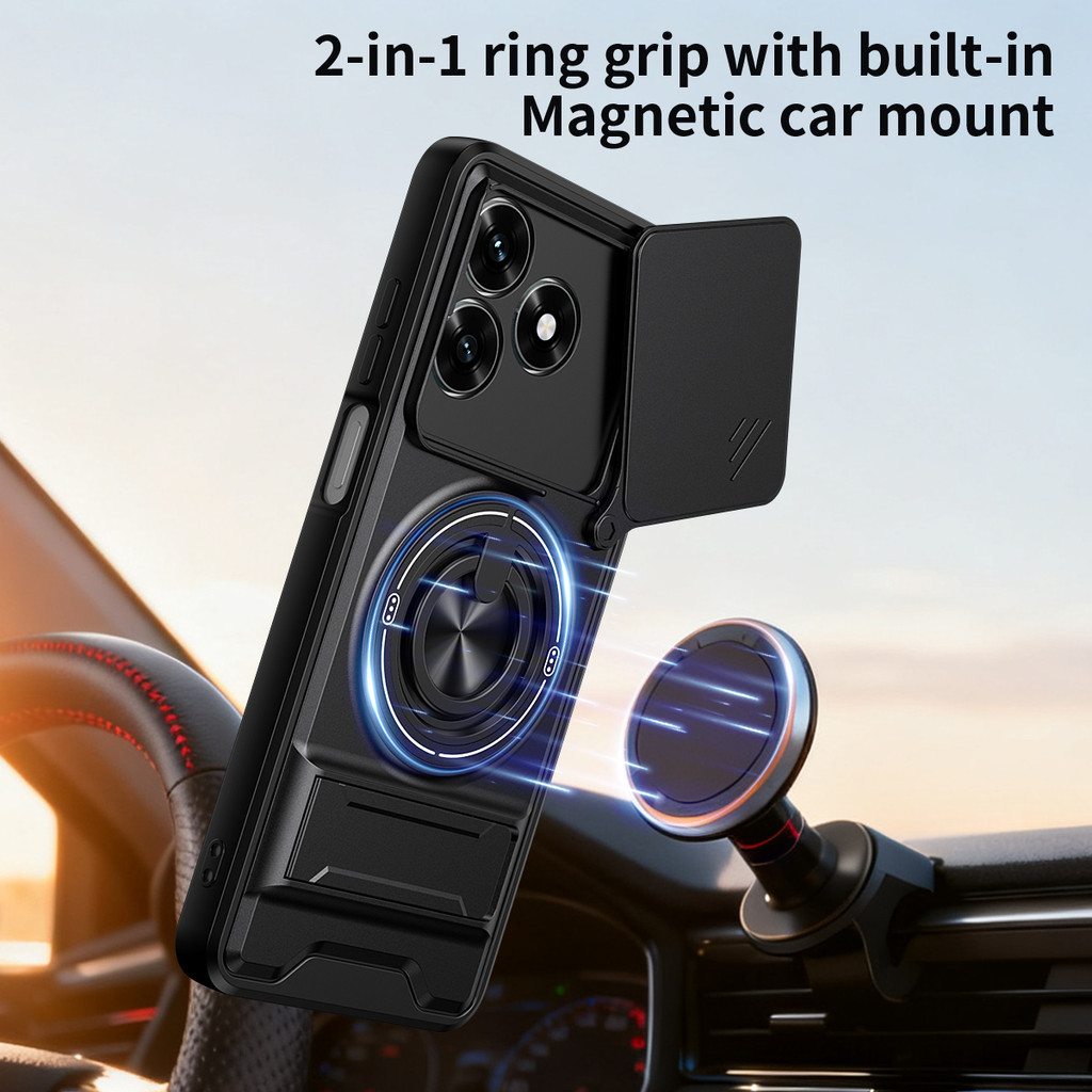 Ốp Điện Thoại Đa Năng Sang Trọng Thích Hợp Cho Honor X5C Plus X6 X7 X8 X9 10A 4G Dây 360°Giá đỡ vòng có vỏ máy ảnh Vỏ bảo vệ toàn diện chống sốc