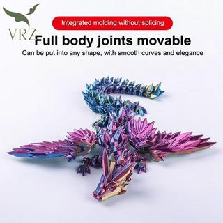 VRZ 3D In Hình Rồng Nhiều Màu Sắc Đá Quý Rồng Tượng Nhỏ Di Chuyển Khớp Xoay Được Nghệ Thuật Rồng Thủ Công Để Bàn Phương Tây Nhân Vật Hành Động HOT