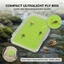 Hộp câu cá bay Acrylic có khe cắm silicon Thiết kế nhỏ gọn màu xanh lá cây bền bỉ để sử dụng ngoài trời