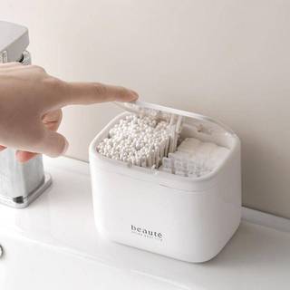 [FSBAKE] Hộp đựng khăn bông nâng tự động giữ khăn bông trang điểm Hộp đựng trong suốt chống bụi cho bàn làm việc trang điểm KCB