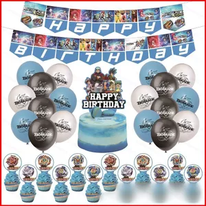 ST2 Beyblade Chủ Đề Trẻ Em Sinh Nhật Trang Trí Biểu Ngữ Bánh topper Bóng Bộ Cung Cấp TS2