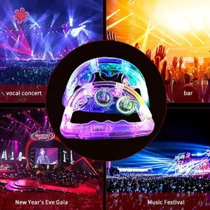 MJnmc Đèn LED Sáng Lên Đồ Chơi Cảm Giác Nhấp Nháy Tambourine Nhạc Cụ Lắc Đảng Bầu Không Khí Đồ Chơi Trẻ Em Màu Sắc Ngẫu Nhiên Mới