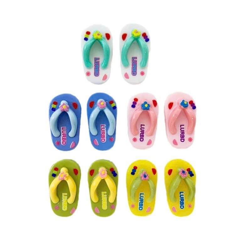 Set Charm Dép Hoa Mini Nhiều Màu Pastel – Dép Nhựa Kawaii Cute Trang Trí DIY, Linh Kiện Resin gắn dép dễ  thương