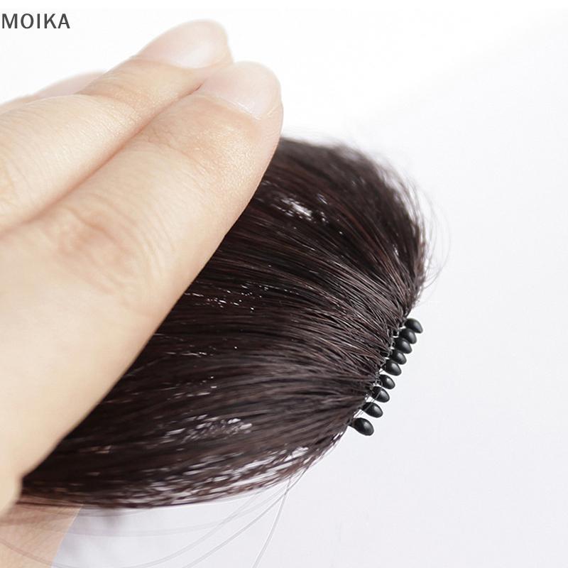 MOIKA Giả Vô Hình Tổng Hợp Nổ Viền Trước Kẹp Trong Miếng Tóc Air Bangs Sợi Tốt Tạo Kiểu Tóc Phụ Kiện Hairpieces VN