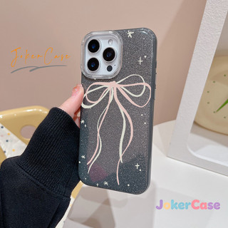 Ốp Lưng Cho IPhone 15 16 11 13 17 14 12 Pro Max 7 8 15 16 Plus air X XR XS Max Vỏ bọc sang trọng đính nơ lấp lánh