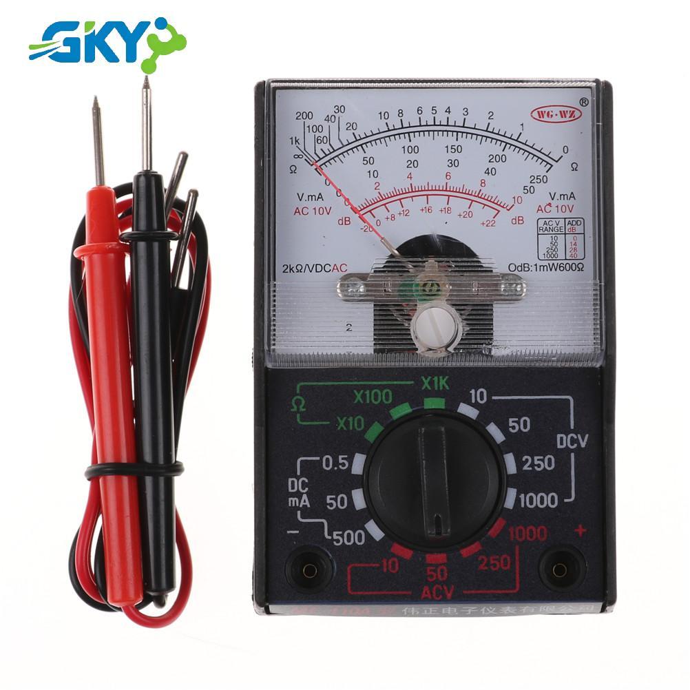 GKY DC / AC 1000V Vôn kế 250mA Ampe kế 1K Đồng hồ đo điện trở Công cụ vạn năng tương tự GKY