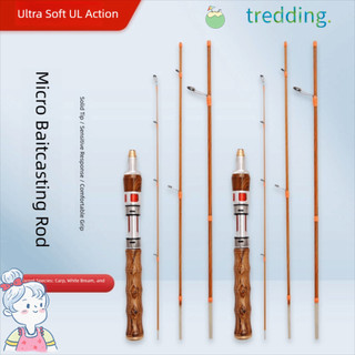 Cần quay TREDDING491 4 khúc 1.4m sợi carbon UL, di động, chất lượng cao, câu mùa đông băng