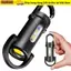 Đèn pin móc khóa SUNKISSD, Đèn pin COB LED siêu sáng Mini, USB di động có thể sạc lại với đèn đỏ & xanh Đèn lồng cắm trại tìm kiếm đi bộ đường dài