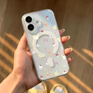 Hoa nhỏ Ứng dụng iPhone 17/16/15pro Magnetic Suck 15/14 trường hợp điện thoại