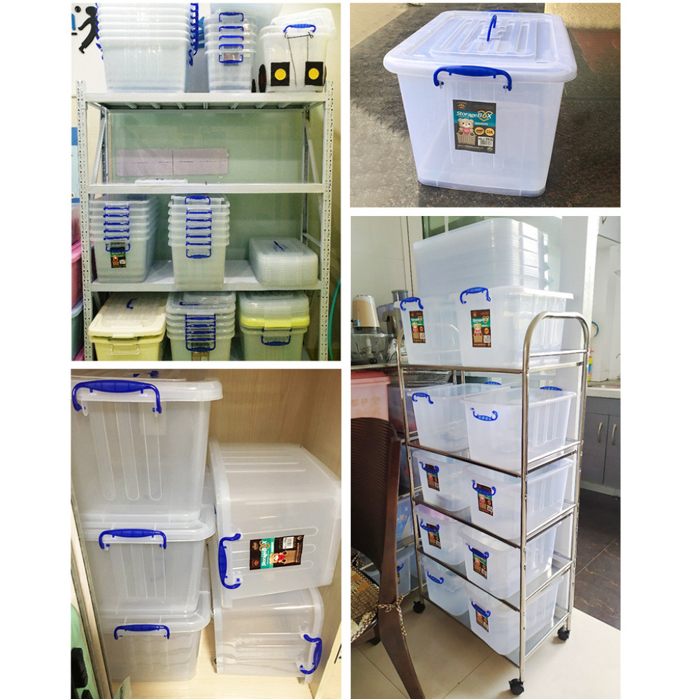Thùng Nhựa Trong Suốt HomeMate 6.5L/10L/15L/20L – Hộp Nhựa Đựng Đồ Có Nắp Xếp Chồng Tiết Kiệm Diện Tích