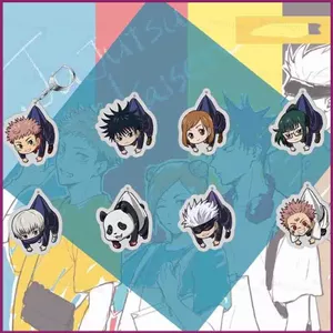 YT4 Anime JUJUUTSU KAISEN Móc Chìa Khóa Vòng Túi Pandant Móc Khóa Kugisaki Nobara Yuji Itadori Móc Khóa Acrylic Hai Mặt Cha