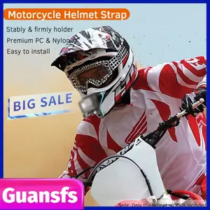 Guansfs Guansfs Mũ bảo hiểm toàn mặt Chin Mount Jaw Holder Dây đeo xe máy cho 1087/6/5/4/3 Sj5000/6000/7000 Action XIAOYI Camera thể thao Motorcycling Made Premium