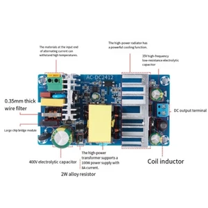 Yoo Độ Bền 100W Chuyển Đổi Nguồn Điện AC85-265V Sang DC12V 8A Mô-đun Chuyển Đổi Nguồn Cho Cảm Biến Và Ứng Dụng