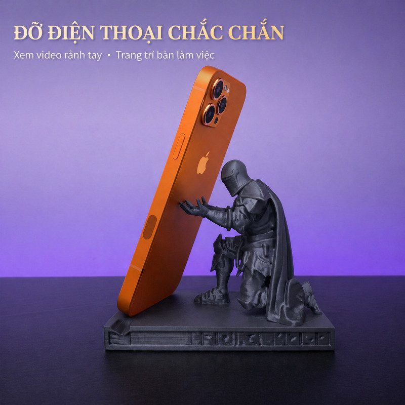 Hiệp Sĩ/Ninja Cầm Bút Để Bàn Decor – Giá Đỡ Điện Thoại, Hộp Cắm Bút Sáng Tạo 3D, Quà Tặng Văn Phòng Độc Đáo