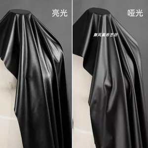 Mờ Sáng Đen Da Cừu Mềm Mại Waxy Tinh Tế Mượt Da Chống Thấm Nước Áo Da Váy Da Quần Quần Áo Vải 5.9