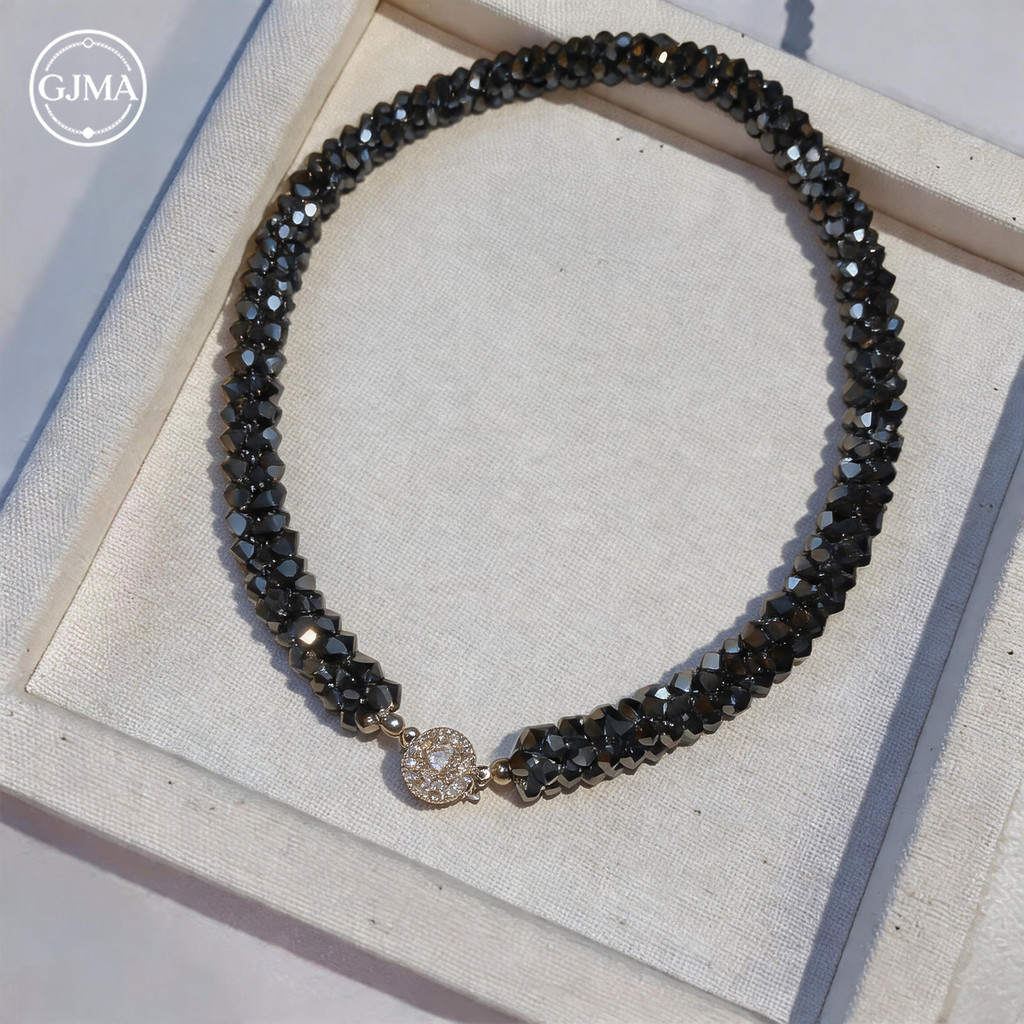 Vòng cổ pha lê đính cườm sang trọng Choker Niche Phụ kiện dây chuyền cổ cao cấp