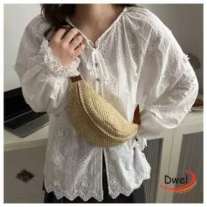 Túi đeo DWEL, Boho móc, túi chéo đa năng, túi thể thao, dệt thoáng khí, dùng khi đi biển