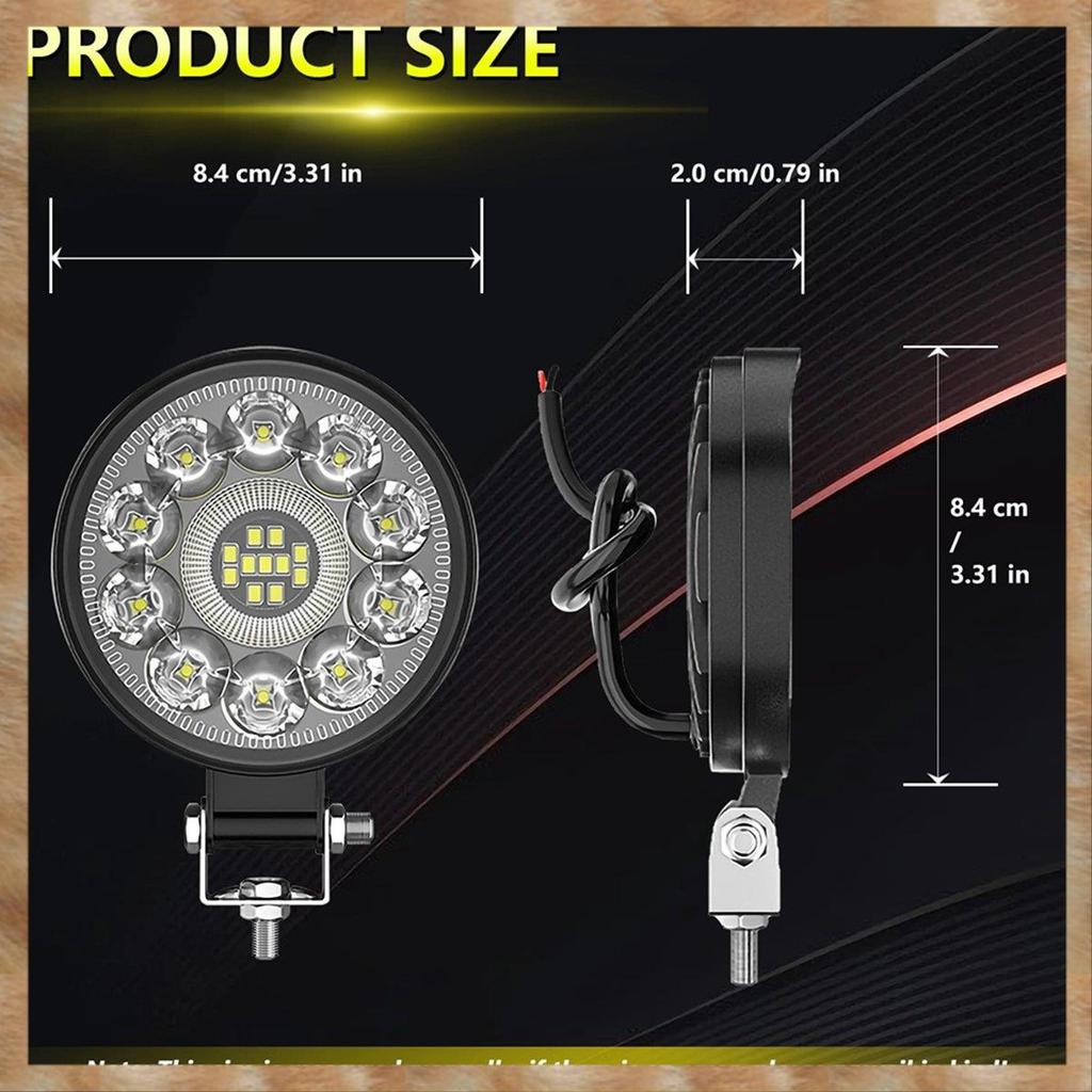 Đèn LED tròn 3 inch phụ trợ ô tô, pha phụ cho xe tải/máy kéo/ATV/UTV/thuyền