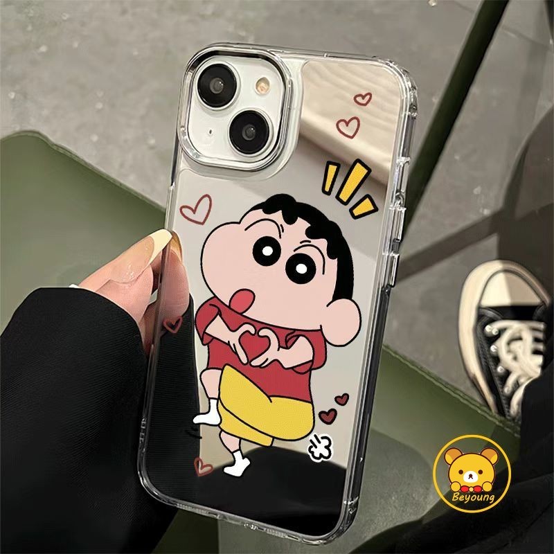 Ốp Điện Thoại Gương Shin-chan Hoạt Hình Cho Honor X9D X8D X7D X6D X6C X5C Plus 600 Lite 500 400 Smart Pro Win RT Power2 X80i X70 Magic 8 Pro Vỏ Không Khí Dễ Thương Chống Rơi