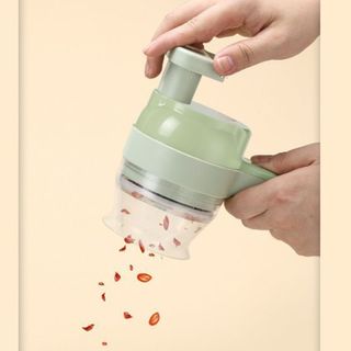 Mới Gatling Rau Cắt Đa Năng Hộ Gia Đình Cắt Lát Dụng Cụ Tiện Dụng Đập Tỏi Mài Bão Điện Cầm Tay Nấu Ăn