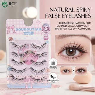 Quạt Nhỏ Pháp Lông Mi Giả Tự Nhiên C Curl Cụm Đơn Đen 7-12mm Hỗn Hợp
