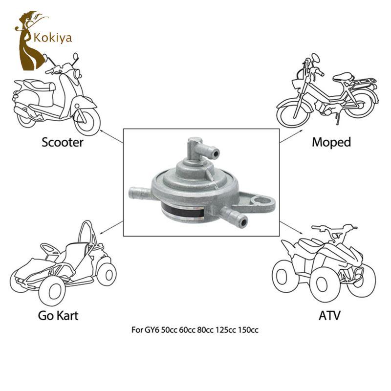 Hợp Kim Nhôm Hút Chân Không Khí Bơm Nhiên Liệu Petcock Van Xe Máy Xe Máy Phần Nâng Cấp Cho GY6 50CC 125CC