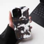Họa tiết lông đen cổ điển Thích hợp cho iPhone 17Promax 16Pro 15 11 12 13 14 xs XR 17Air Vỏ cứng hai lớp chống sốc M9XX