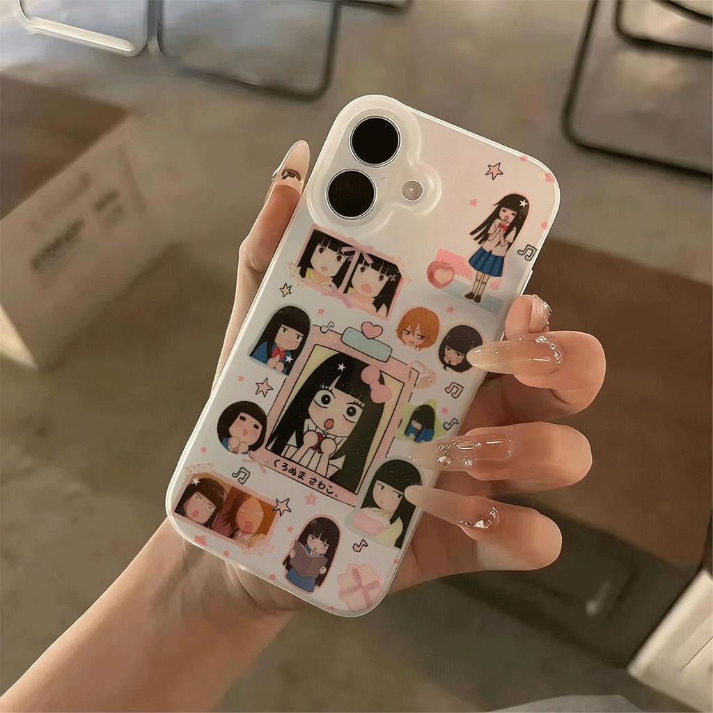 Nhân vật Puzzle Đối với trường hợp iPhone 14Pro Da đơn giản và tươi mới