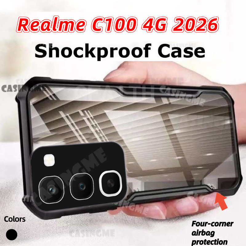 Realme C100 4G 2026 Ốp Lưng Trong Suốt Chống Sốc Cho RealmeC100 C100Realme Realme C100 C100i C 100 4G 5G Ốp Điện Thoại AirBag Trong Suốt Ốp Lưng Cứng