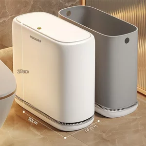 Thùng rác mỏng có nắp, hấp phụ túi tự động