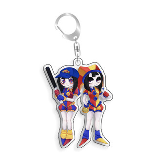 For The Amazing Digital Circus caine Jax Pomni Ragatha Gangle Acrylic Selfmade Cute Cartoon Anime Keychain Pendant Toy
