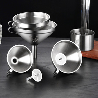 Hộp đựng rượu vang bằng thép không gỉ 316 dày + phễu, thìa rượu gia dụng đa năng + bộ lọc dầu, muỗng rượu gia dụng dài nhà bếp + bộ lọc