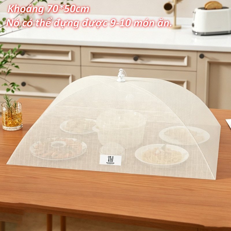 Nắp đậy thức ăn gấp gọn, giặt được, chống côn trùng và nấm mốc, có hình tròn và hình vuông, có thể gấp gọn để cất giữ