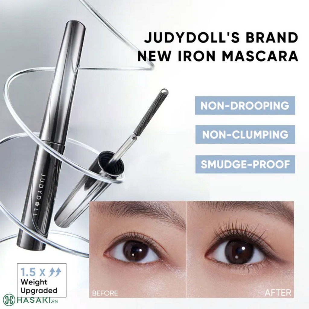 JUDYDOLL Mascara Chính Hãng – Chuốt Mi Tơi Mịn, Tự Nhiên, Dễ Dùng Mỗi Ngày
