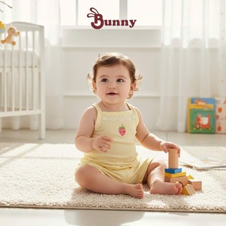 Bộ 2 dây bé gái mùa hè xinh xắn hiệu Bunnybaby cho bé 0-24 tháng Bubbybaby-GV