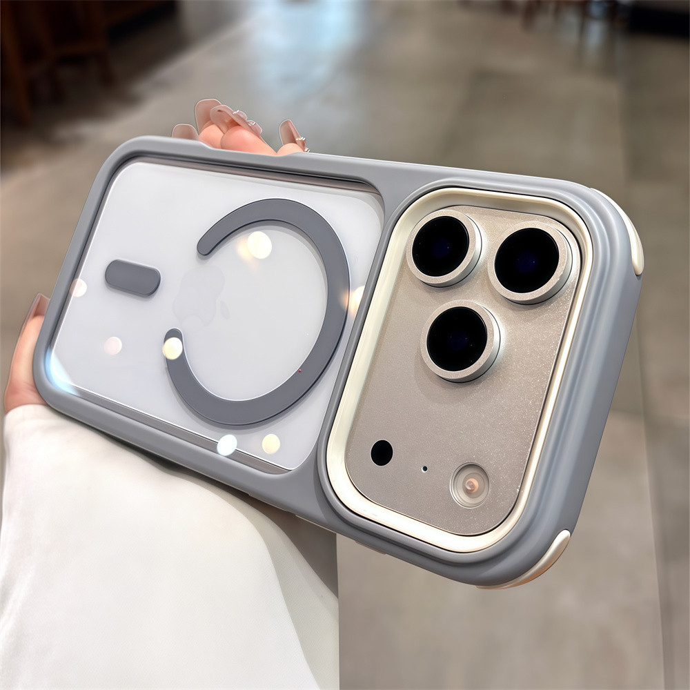 Ốp điện thoại từ tính trong suốt chống rơi chất lượng cao cho iphone 17 Pro Max 16 12 13 14 15 Pro Max Vỏ có Camera Bảo vệ toàn diện Vỏ chống sốc Vỏ cứng bảo vệ điện thoại