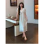 Đầm dài thanh lịch cho bà bầu mùa hè với thiết kế thời thượng của streamer