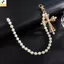 <YEI>Accessorize Phong Cách Punk: Mặt Dây Chuyền Giả Ngọc Trai, Quần jean Thắt Lưng và Ví Dây Xích Cho Nam