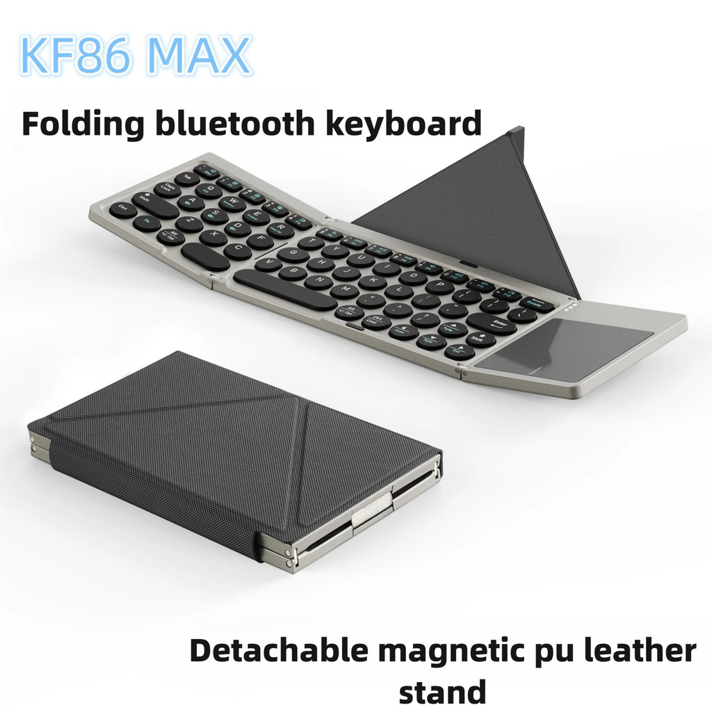 Smart Touch Di Động Ba Lạnh Bluetooth Bàn Phím Nhỏ Bao Da Hai Trong Một