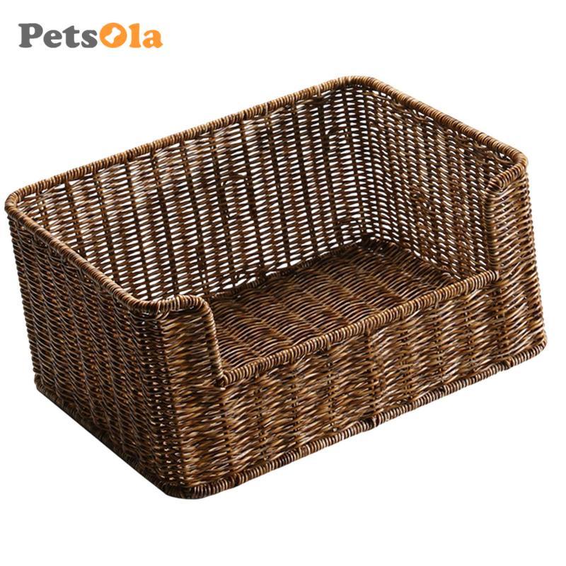 Giỏ đựng đồ dệt PETSOLA, Giỏ mây, Dụng cụ sắp xếp di động trang trí, Giỏ trái cây cho phòng tắm, quầy, nhà bếp, vật dụng nhỏ