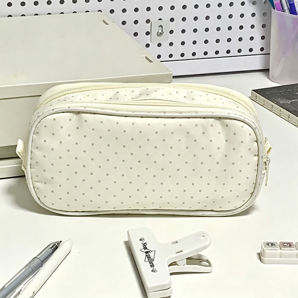 Bút Chì HIGHVIEWLS, Túi Đựng Bút Chì Họa Tiết Mèo Hai Lớp, Kawaii Di Động Với Cửa Sổ Hiển Thị Ita Túi Đựng Bút Dung Tích Lớn Văn Phòng Trường Học