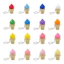 < Pluscloth > Móc khóa hình nón kem in 3d Giảm căng thẳng Đồ chơi Fidget Túi đựng chìa khóa giác quan Charm cho ví ba lô – Quà tặng phụ kiện bàn làm việc dễ thương cho trẻ em Người lớn Nón kem đến