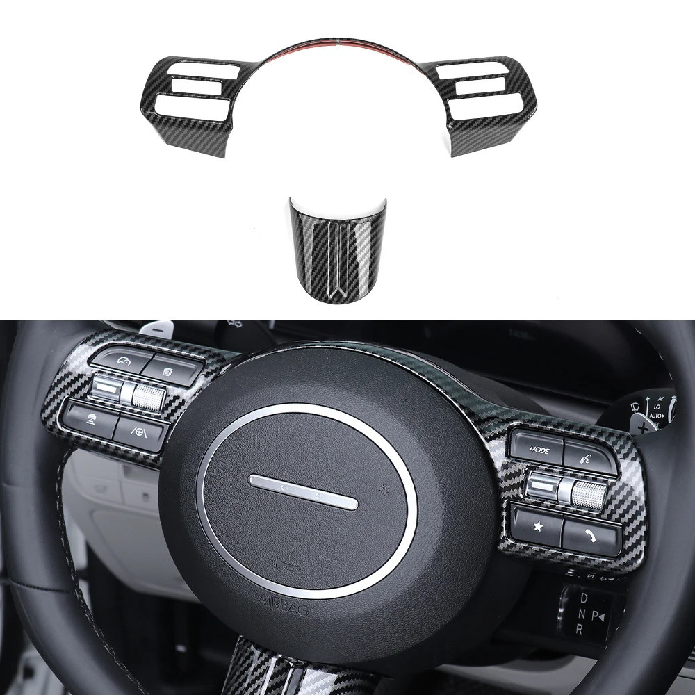 Dành Cho Xe Hyundai Tucson NX4 2025 Sợi Carbon Phong Cách Nội Thất Phụ Kiện Bảng Điều Khiển Trung Tâm Bánh Răng Dịch Chuyển Nút Cửa Sổ Chiếu Hậu Gương Bao