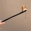MERIGGIARE Mèo Câu Cá Bằng Gỗ Tóc, Tua Rua Phong Cách Hanfu Kẹp Tóc, Phụ Kiện Hanfu Thời Trang Retro Gỗ Đàn Hương Màu Đen Nĩa Tóc Nữ Bé Gái